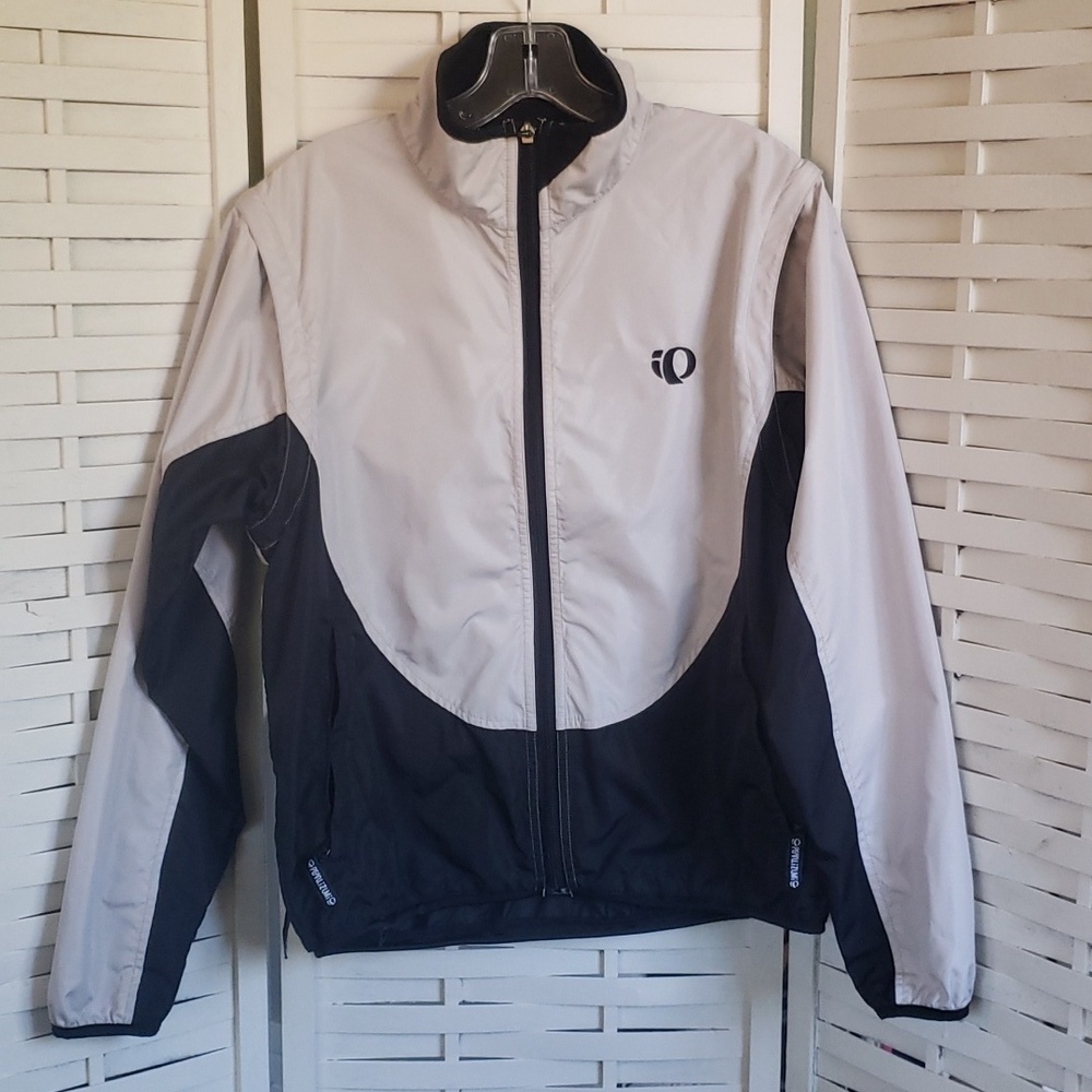 Pearl Izumi Black and Gray Womens Cycling Lightweight jacket Size L